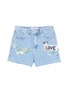 Main View - Click To Enlarge - TOPSHOP - 'Mom' graphic embroidered denim shorts