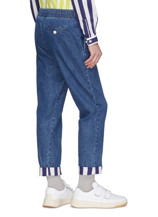 Back View - Click To Enlarge - SUNNEI - Stripe roll cuff button fly jeans