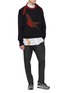 Figure View - Click To Enlarge - NECESSITY SENSE - Swallow jacquard boxy sweater