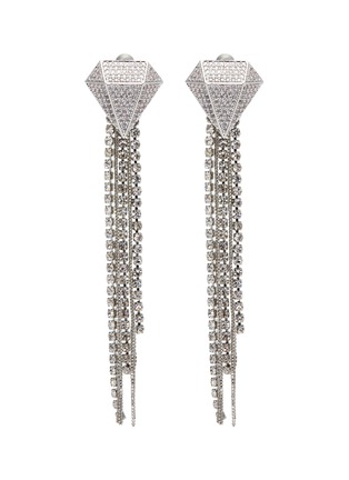 Main View - Click To Enlarge - VENNA - Glass crystal chain fringe drop earrings