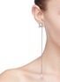 Figure View - Click To Enlarge - VENNA - Detachable faux pearl chain drop glass crystal stud earrings