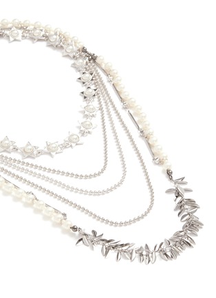 Detail View - Click To Enlarge - VENNA - Faux pearl multi chain tiered necklace