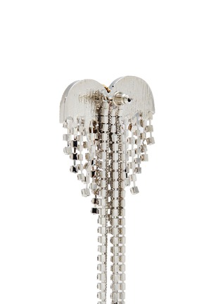 Detail View - Click To Enlarge - VENNA - Glass crystal heart fringe drop earrings