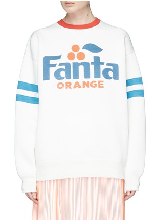Main View - Click To Enlarge - MARC JACOBS - 'Fanta' sequin slogan oversized knit sweatshirt
