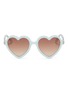 Main View - Click To Enlarge - SONS + DAUGHTERS - 'Lola' heart frame acetate kids sunglasses