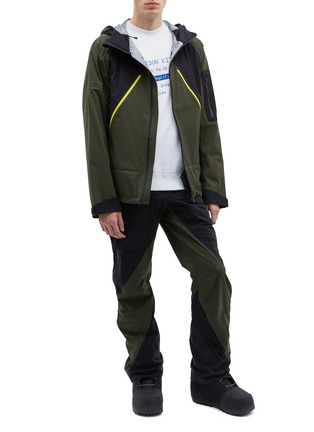 Figure View - Click To Enlarge - AZTECH MOUNTAIN - 'Hayden' hooded colourblock Dermizax EV ski jacket