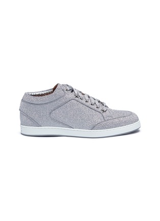 Main View - Click To Enlarge - JIMMY CHOO - 'Miami' glitter coated leather sneakers