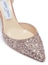 Detail View - Click To Enlarge - JIMMY CHOO - 'Esther 85' coarse glitter suede d'Orsay pumps