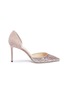 Main View - Click To Enlarge - JIMMY CHOO - 'Esther 85' coarse glitter suede d'Orsay pumps