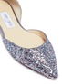 Detail View - Click To Enlarge - JIMMY CHOO - 'Esther' coarse glitter d'Orsay flats