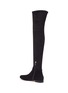 Detail View - Click To Enlarge - JIMMY CHOO - 'Myren Flat' stretch suede thigh high boots