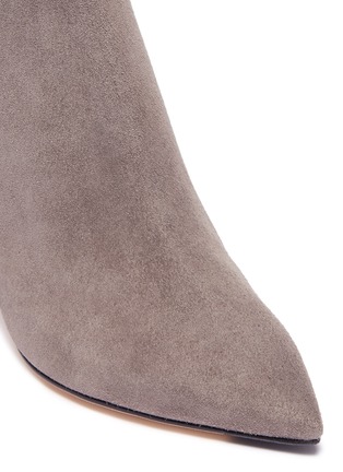Detail View - Click To Enlarge - JIMMY CHOO - 'Helaine 85' suede ankle booties