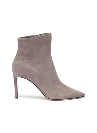 Main View - Click To Enlarge - JIMMY CHOO - 'Helaine 85' suede ankle booties
