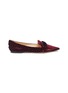 Main View - Click To Enlarge - JIMMY CHOO - 'Gala' bow strass velvet loafers
