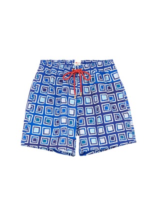 Main View - Click To Enlarge - MĀZŬ - 'Big Blue' mosaic print swim shorts