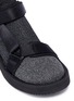 Detail View - Click To Enlarge - BRANDBLACK - 'Tabi' strap sock knit sandals