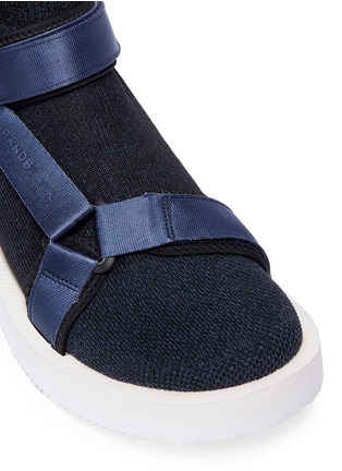 Detail View - Click To Enlarge - BRANDBLACK - 'Tabi' strap sock knit sandals