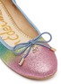 Detail View - Click To Enlarge - SAM EDELMAN - 'Felicia' rainbow glitter kids ballet flats