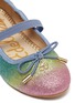 Detail View - Click To Enlarge - SAM EDELMAN - 'Felicia' strappy rainbow glitter toddler ballet flats