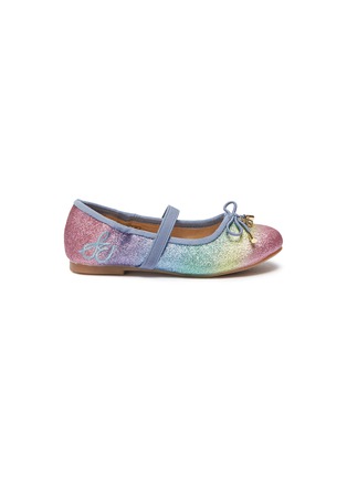 Main View - Click To Enlarge - SAM EDELMAN - 'Felicia' strappy rainbow glitter toddler ballet flats