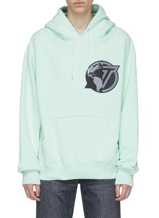 Main View - Click To Enlarge - 10184 - 'Earth Patch' textured print hoodie