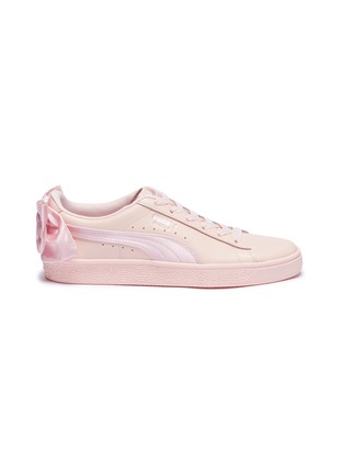 Main View - Click To Enlarge - PUMA - 'Basket Bow' satin leather sneakers