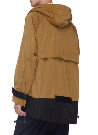 Back View - Click To Enlarge - ZIGGY CHEN - Colourblock raglan sleeve hooded jacket