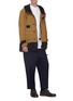 Figure View - Click To Enlarge - ZIGGY CHEN - Colourblock raglan sleeve hooded jacket