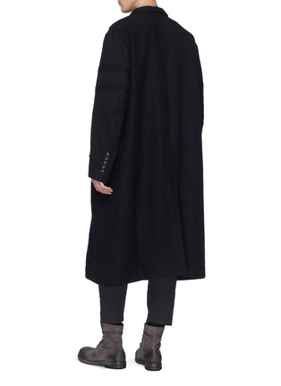 Back View - Click To Enlarge - ZIGGY CHEN - Brushed panel wool twill coat