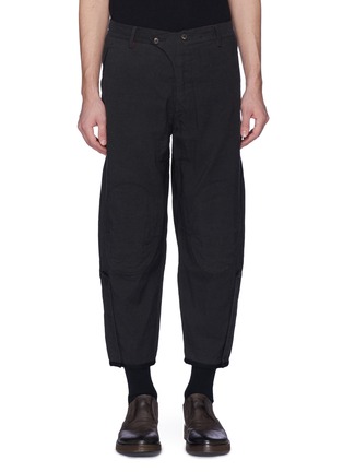 Main View - Click To Enlarge - ZIGGY CHEN - Grosgrain cuff panelled pants