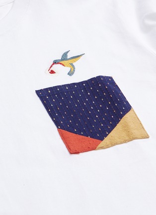  - FDMTL - Hummingbird embroidered sashiko pocket long sleeve T-shirt