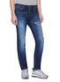 Front View - Click To Enlarge - FDMTL - Stripe outseam ripped skinny jeans