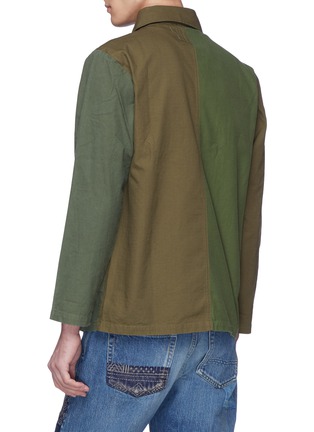 Back View - Click To Enlarge - FDMTL - Patchwork cotton shirt jacket