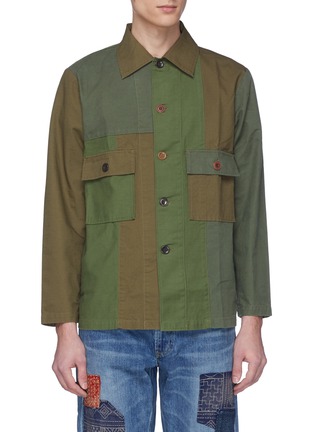 Main View - Click To Enlarge - FDMTL - Patchwork cotton shirt jacket