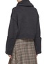 Back View - Click To Enlarge - MONSE - 'Monsfield' fringe slogan intarsia wool turtleneck sweater