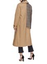 Back View - Click To Enlarge - MONSE - Tartan plaid panel trench coat