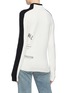 Back View - Click To Enlarge - MONSE - 'International Monse' slogan print contrast sleeve turtleneck sweater
