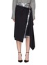 Main View - Click To Enlarge - MONSE - Asymmetric layered sequin wrap skirt