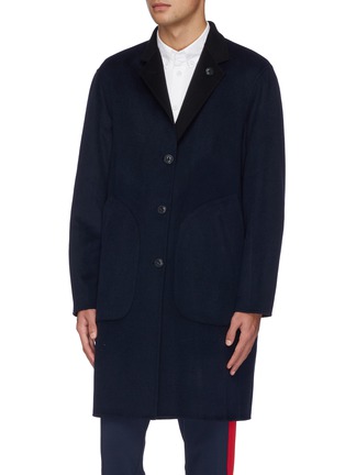 Detail View - Click To Enlarge - RAG & BONE - 'Principle' contrast lapel reversible wool-blend coat