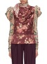 Main View - Click To Enlarge - ZIMMERMANN - 'Tempest' puff shoulder patchwork floral print silk blouse