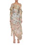 Main View - Click To Enlarge - ZIMMERMANN - 'Elixir' ruched ruffle patchwork floral print silk dress