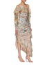 Figure View - Click To Enlarge - ZIMMERMANN - 'Elixir' ruched ruffle patchwork floral print silk dress