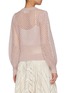 Back View - Click To Enlarge - ZIMMERMANN - Blouson sleeve mohair blend cropped open knit sweater