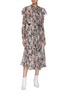 Figure View - Click To Enlarge - ZIMMERMANN - 'Tempest Frolic' belted floral print silk georgette dress