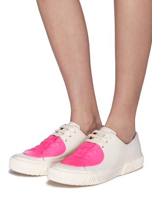 Figure View - Click To Enlarge - BOTH - Rubber patch leather low top sneakers