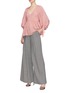 Figure View - Click To Enlarge - HELLESSY - Houndstooth check plaid wide leg pants