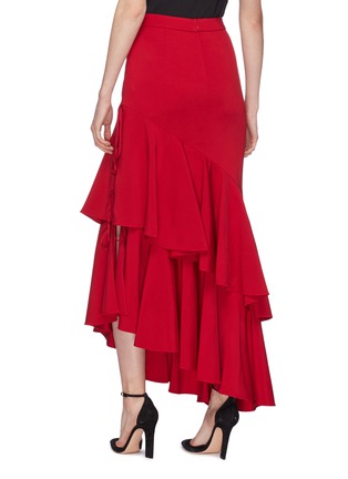 Back View - Click To Enlarge - HELLESSY - 'Poppy' side split ruffle drape skirt