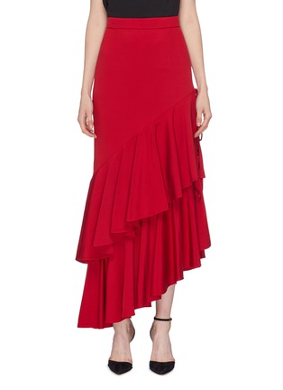 Main View - Click To Enlarge - HELLESSY - 'Poppy' side split ruffle drape skirt