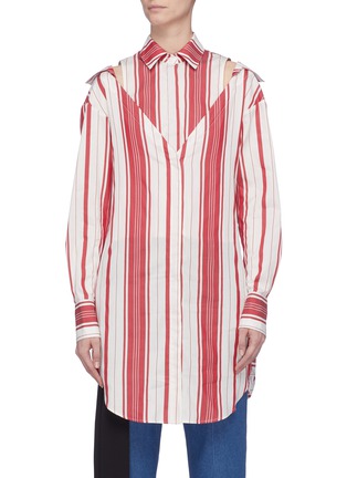 Main View - Click To Enlarge - HELLESSY - 'Duquette' double layered stripe shirt
