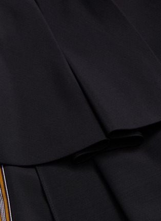 Detail View - Click To Enlarge - HELLESSY - 'Romeo' stripe outseam sash drape panel twill pants
